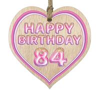 Stuff4 Fun 84th Birthday Gift For Men Woman Wooden Heart Plaques