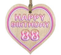 Stuff4 Fun 88th Birthday Gift For Men Woman Wooden Heart Plaques