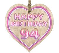 Stuff4 Fun 94th Birthday Gift For Men Woman Wooden Heart Plaques