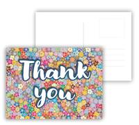 Stuff4 Fun A6 Floral Thank You Postcard Pack for Kids Teens Adults