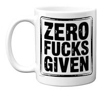 Stuff4 Fun Coffee Gifts - Zero F*CKS Given Mug - Novelty Gifts for Friends Colleague from Colleague Friends, Birthday Presents, Fun Bday Presents, 11oz Ceramic Dishwasher Safe Premium Mugs