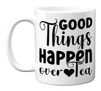 Stuff4 Fun Tea/Coffee Gifts - Good Things Over Tea Mug - Novelty Gifts for Friends Colleague from Colleague Friends, Birthday Presents, Fun Bday Presents, 11oz Ceramic Dishwasher Safe Premium Mugs