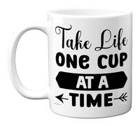 Stuff4 Fun Tea/Coffee Gifts - One Cup at a Time Mug - Novelty Gifts for Friends Colleague from Colleague Friends, Birthday Presents, Fun Bday Presents, 11oz Ceramic Dishwasher Safe Premium Mugs