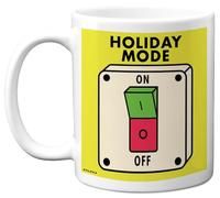 Stuff4 Funny Birthday Mug for Men Women - Holiday Mode - Novelty Birthday Mugs Present Gifts for Colleague Friend Family, 11oz Ceramic Coffee Humour Joke Banter Cup