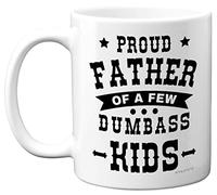 Funny Fathers Day Mug - Proud Dad - Dad Birthday Mugs Present from Son Daughter, Father Day Gifts, Christmas Secret Santa Gift, 11oz Ceramic Dishwasher Safe Coffee Cup