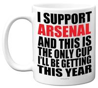 Funny Football Mug Gift for Arsenal Fans - Footy Only Cup - Joke Xmas Birthday Mugs Present Gifts for Son Dad Brother Uncle Colleague Friend Cousin, 11oz Ceramic Dishwasher Safe Coffee Tea Cup