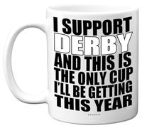 Funny Football Mug Gift for Derby Fans - Footy Only Cup - Joke Xmas Birthday Mugs Present Gifts for Son Dad Brother Uncle Colleague Friend Cousin, 11oz Ceramic Dishwasher Safe Coffee Tea Cup