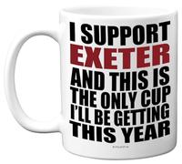 Stuff4 Funny Football Mug Gift for Exeter Fans - Footy Only Cup - Joke Xmas Birthday Mugs Present Gifts for Son Dad Brother Uncle Colleague Friend Cousin, 11oz Ceramic Dishwasher Safe Coffee Tea Cup