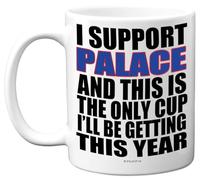 Stuff4 Funny Football Mug Gift for Palace Fans - Footy Only Cup - Joke Xmas Birthday Mugs Present Gifts for Son Dad Brother Uncle Colleague Friend Cousin, 11oz Ceramic Dishwasher Safe Coffee Tea Cup