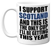 Funny Football Mug Gift for Scotland Fans - Footy Only Cup - Joke Xmas Birthday Mugs Present Gifts for Son Dad Brother Uncle Colleague Friend Cousin, 11oz Ceramic Dishwasher Safe Coffee Tea Cup