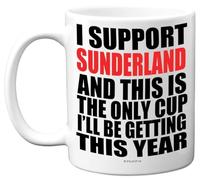 Funny Football Mug Gift for Sunderland Fans - Footy Only Cup - Joke Xmas Birthday Mugs Present Gifts for Son Dad Brother Uncle Colleague Friend Cousin, 11oz Ceramic Dishwasher Safe Coffee Tea Cup