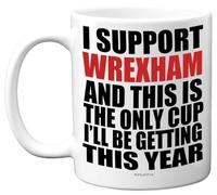 Funny Football Mug Gift for Wrexham Fans - Footy Only Cup - Joke Xmas Birthday Mugs Present Gifts for Son Dad Brother Uncle Colleague Friend Cousin, 11oz Ceramic Dishwasher Safe Coffee Tea Cup