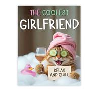 Stuff4 Funny Girlfriend Birthday Poster Unframed - Relaxing Bath Cat - Hilarious Happy Birthday for Girlfriend Gifts from Boyfriend Partner, 8x10 Inch Anniversary Decor Decoration
