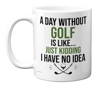 Stuff4 Funny Golf Mug, Bold Slogan with Crossed Clubs Motif