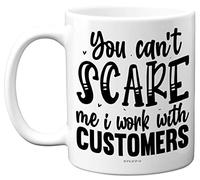 Stuff4 Funny Novelty, 11oz Ceramic Dishwasher Safe Premium Mugs, Silly | Can't Scare Me, 11oz Ceramic Dishwasher Safe Premium Mugs, Silly Secret Santa Presents, Christmas Mugs for Adults