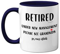 Stuff4 Funny Retirement, 11oz Navy Blue Ceramic Coffee Mug for Women