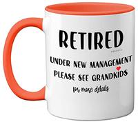 Stuff4 Funny Retirement Mugs - 11oz Orange Ceramic Coffee Mugs, Happy Retirement for Men & Women, Leaving Gifts for Colleagues