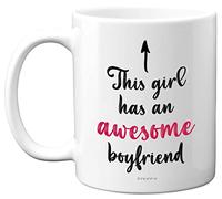 Stuff4 Girlfriend Gifts - Awesome Boyfriend Valentines Gifts for Her, 11oz Ceramic Dishwasher Safe Funny Mugs, Christmas, Valentine's Day Birthday