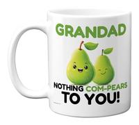 Stuff4 Grandad Mug - Playful Pear Fruit Design with Humorous Nothing Com - Pears to You Slogan - Fun for Father's Day or Birthday - 11oz Ceramic Gloss Mug
