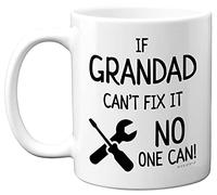 Stuff4 Grandad Mugs - If Grandad Cant fix it no one can - Best Grandad Cup Gift, Presents for Grandad, Gramps Gifts, Best Grandad Mug Birthday Gift Ideas from