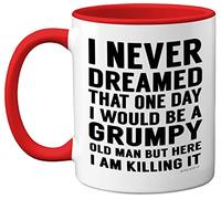 Stuff4 Grumpy Old Man Mug, Grandad Gifts, Dad, Father’s Day or Christmas Novelty Mug, Funny Gifts, Perfect Birthday Present, Funny for Men, 11oz Red Ceramic Dishwasher Safe
