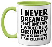 Stuff4 Grumpy Old Man Mug, Grandad Gifts, Dad, Father’s Day or Christmas Novelty Mug, Funny Gifts, Perfect Birthday Present, Funny for Men, 11oz Green Ceramic Dishwasher Safe