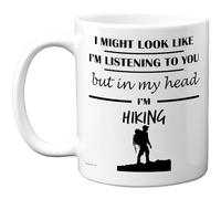 Stuff4 Hiking Gifts - in My Head Mug - Funny Gift for Hiking Lover Men Women - 11oz Premium Ceramic Dishwasher Safe White Handle Mugs Novelty Cup
