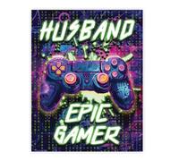 Stuff4 Husband Birthday Poster Unframed, Epic Gamer