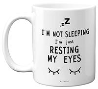 Stuff4 I'm Not Sleeping I'm Just Resting My Eyes Mug, Comedy Manta Sleep