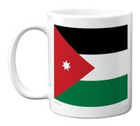 Stuff4 Jordan Flag Mug - Bold Red, White, Black & Green Design - Patriotic National Coffee Cup - 11oz Ceramic Gloss Mug