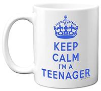 Keep Calm I'm A Teenager Mug - 13th Birthday Gifts for Boys and Girls - 11oz White Ceramic Dishwasher Safe Mugs, Birthday Christmas Funny Mugs for Him or Her, Teenager Gift - UK Made - Blue