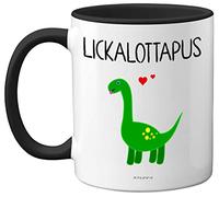 Stuff4 Lesbian Gifts for Girlfriend - Lickalottapus Dinosaur Mug - Anniversary Mug Birthday Gift for Her, Valentines LGBT Gay Lesbian Gifts Adults 11oz Ceramic Black Premium