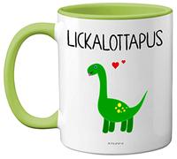 Stuff4 Lesbian Gifts for Girlfriend - Lickalottapus Dinosaur Mug - Anniversary Mug Birthday Gift for Her, Valentines LGBT Gay Lesbian Gifts Adults 11oz Ceramic Green Premium