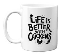 Stuff4 Life is Better with Chickens Mug, Fun Novelty Gift for Animal Lovers
