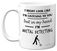 Stuff4 Metal Detectorist Gifts - in My Head I'm Metal Detecting - Funny Metal Detecting Gifts Men Women, Metal Detector Enthusiasts Present, 11oz Ceramic Dishwasher Safe Premium Mugs Novelty Cup