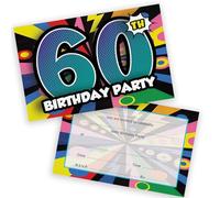 Stuff4 Milestone 60th Birthday Party Invitations, Raise a Glass to Sixty