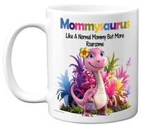 Stuff4 Mommy, Roarsome Mommysaurus Mug | Happy Birthday Gifts for Mommy from Son Daughter, Dinosaur Mother's Day Presents, 11oz Ceramic Dishwasher Safe Premium Mugs
