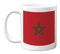 Stuff4 Morocco Mug - Bold Red and Green Flag Design - Show Off National Pride at Home or Work - 11oz Ceramic Gloss Mug