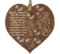 Stuff4 Wooden Heart, Dark Wood, One Size