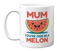 Stuff4 Mum You're One in a Melon Mug, Cheery Watermelon Motif