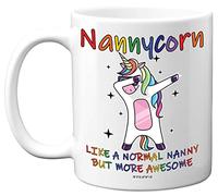 Stuff4 Nanny Birthday Gifts - Nannycorn - Best Nanny Mugs, Happy Birthday Mug, Special Christmas Nan Gifts from Grandchildren, Funny Xmas Tea Coffee Cup Cups, 11oz Ceramic Dishwasher Safe Mugs