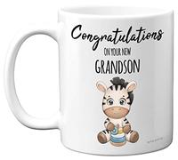 New Baby Boy Gift - New Grandson - Congratulations Baby Shower Newborn, Well Done Congrats New Baby, Welcome to The World Home Gifts, 11oz Ceramic Dishwasher Safe Coffee Mugs Cup