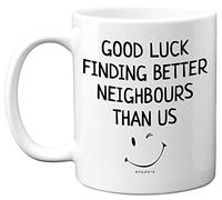New Home Gifts Coffee Mug - Good Luck New Neighbours - House Warming Gifts for Friends, Housewarming First Home New Home Gifts for a Friend or Couple, 11oz Ceramic Mugs Dishwasher Safe