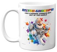 Stuff4 Novelty Gifts - Astro-Grandpa Mug - Happy Birthday Gifts for Grandpa from Grandson Granddaughter, Astronaut Father's Day Presents, 11oz Ceramic Dishwasher Safe Premium Mugs