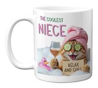 Stuff4 Novelty Gifts for Niece from Auntie Uncle, Cat Owner Birthday, Mug