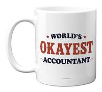 Stuff4 Novelty Mug for Accountant - Bold Red and Navy Typography - Playful Gag for Office and Desk - 11oz Ceramic Gloss Mug