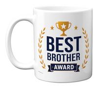 Stuff4 Novelty Mug for Brother, Gold Trophy & Laurel Design