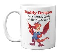 Stuff4 Novelty Mug for Daddy, Cartoon Red Dragon with Cheeky Slogan | Fun Coffee Cup for Fantasy, Loving Dads, 11oz Ceramic Gloss Mug