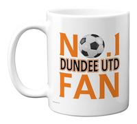 Stuff4 Novelty Mug for Dundee Utd Fans - No. 1 Dundee Utd Fan - Bold Orange Team Design - Football Supporters'novelty Gift - 11oz Ceramic Gloss Mug
