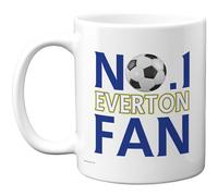 Stuff4 Novelty Mug for Everton Fans - No. 1 Everton Fan - Bold Blue Football Motif - Sporty Pride for Supporters - 11oz Ceramic Gloss Mug